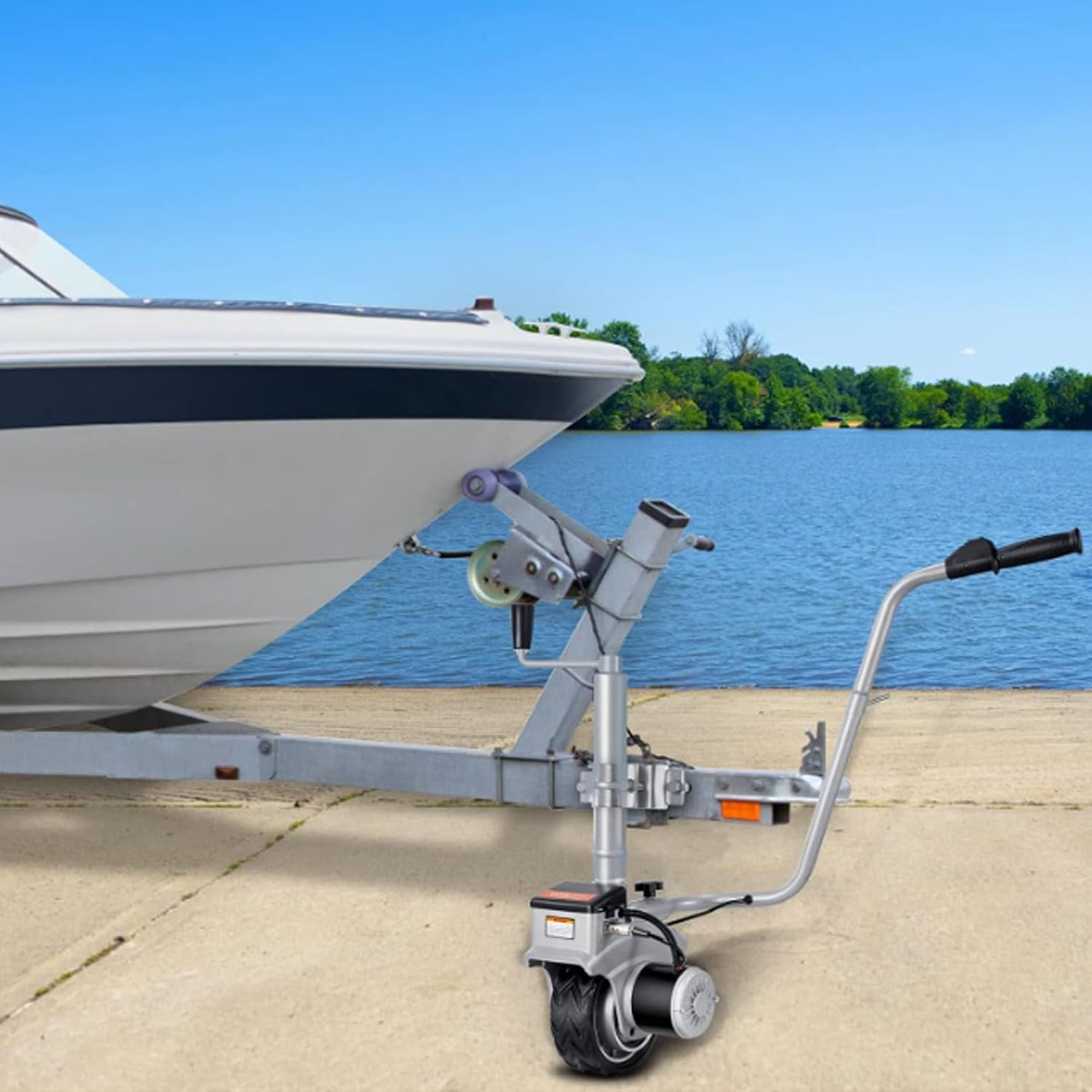 Electric Trailer Mover with 12V 350W Motor, Supports Up to 5000lbs, Ideal for Caravans, Boat, and Horse Trailers
