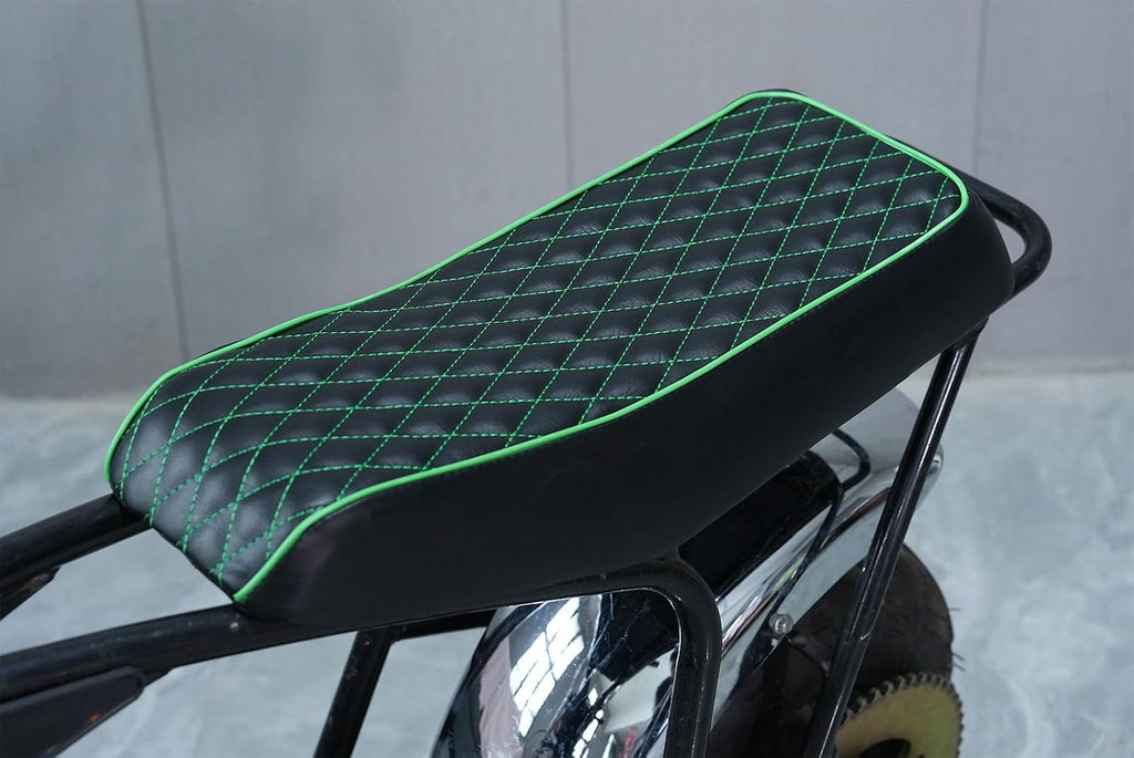 JMCHstore Green Diamond Stitch Retro Mini bike Seat Cover for Monster Mega Moto MMB80 80cc MMB105 105cc, For Coleman Realtree RB100 RT100 Mini Bike Cushion Replacement parts