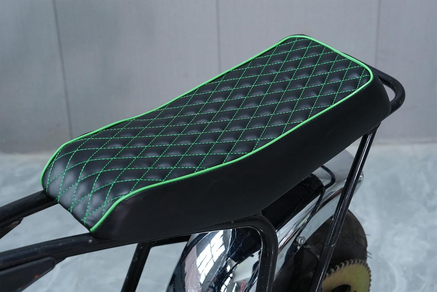 JMCHstore Green Diamond Stitch Retro Mini bike Seat Cover for Monster Mega Moto MMB80 80cc MMB105 105cc, For Coleman Realtree RB100 RT100 Mini Bike Cushion Replacement parts