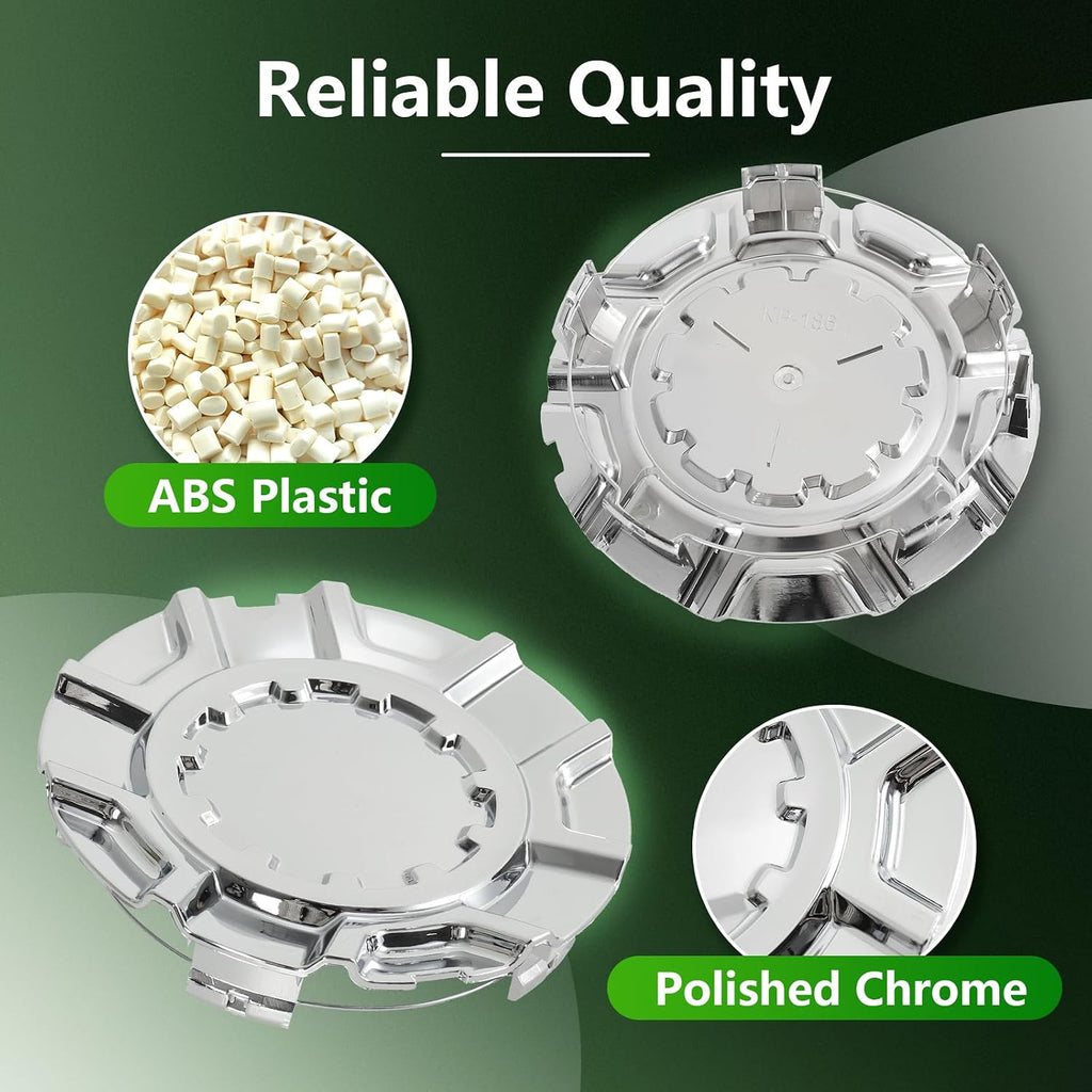 4PCS Wheel Center Caps Hubcap Cover for Chevy Silverado 1500 High Country 2014-2018 Replaces 22871243 (20" 10-Spoke Wheels Only)