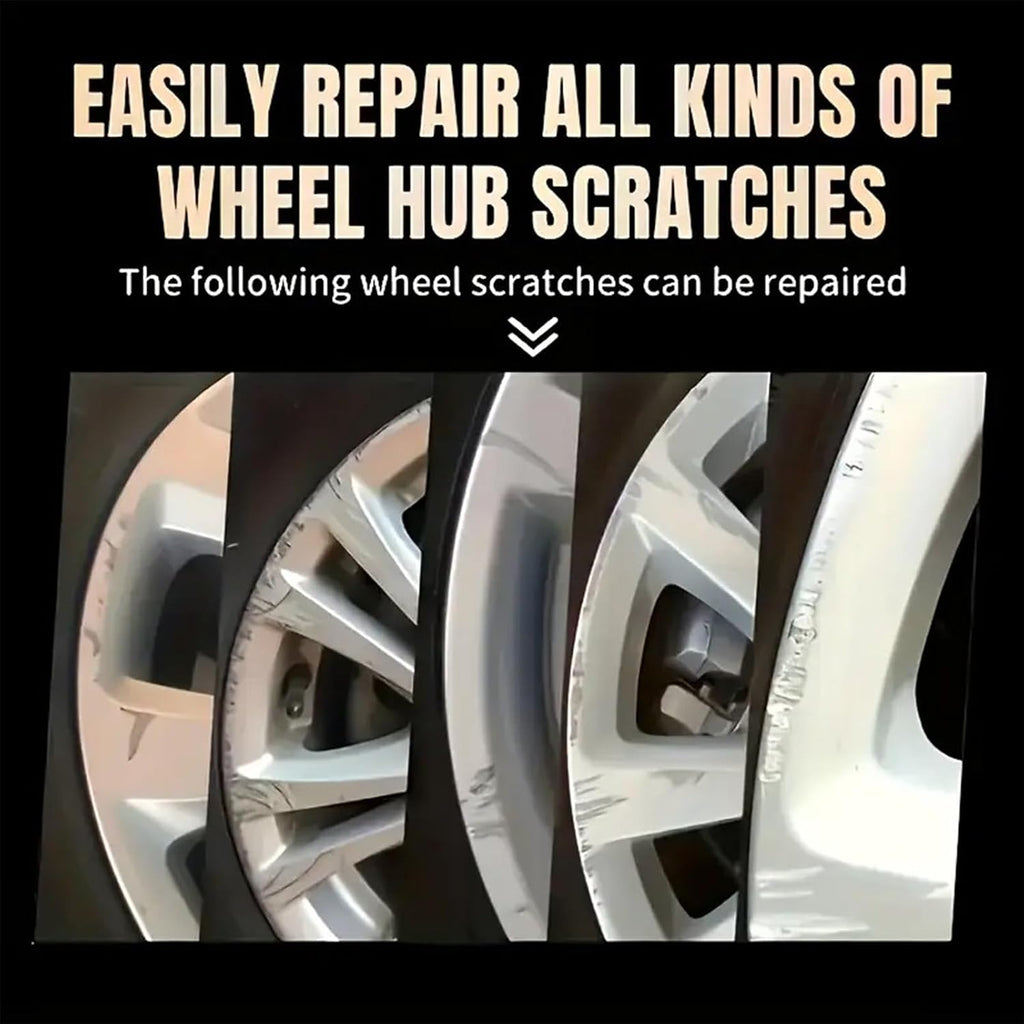 Wheel Rim Repair Kit - Scratch Wax and Metal Polishing Set for Chrome Surfaces | Ideal for Aluminum, Motorcycle, Boat, Truck, Car Door, Bumper, and Automotive Detailing Projects
