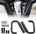 Front Grab Handle Kit Aluminum Alloy Grab Bar for 2007-2018 Jeep Wrangler JK JKU Rubicon Sport Sahara (Black)
