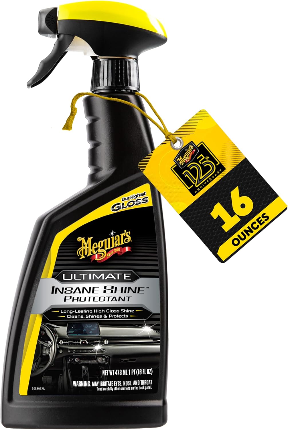 Meguiar's Ultimate Insane Shine Protectant Spray - Non-Greasy, Long-Lasting Shine for Vinyl, Rubber, and Plastic - Protects Against UV Rays and Fading - Easy to Use -16 Oz