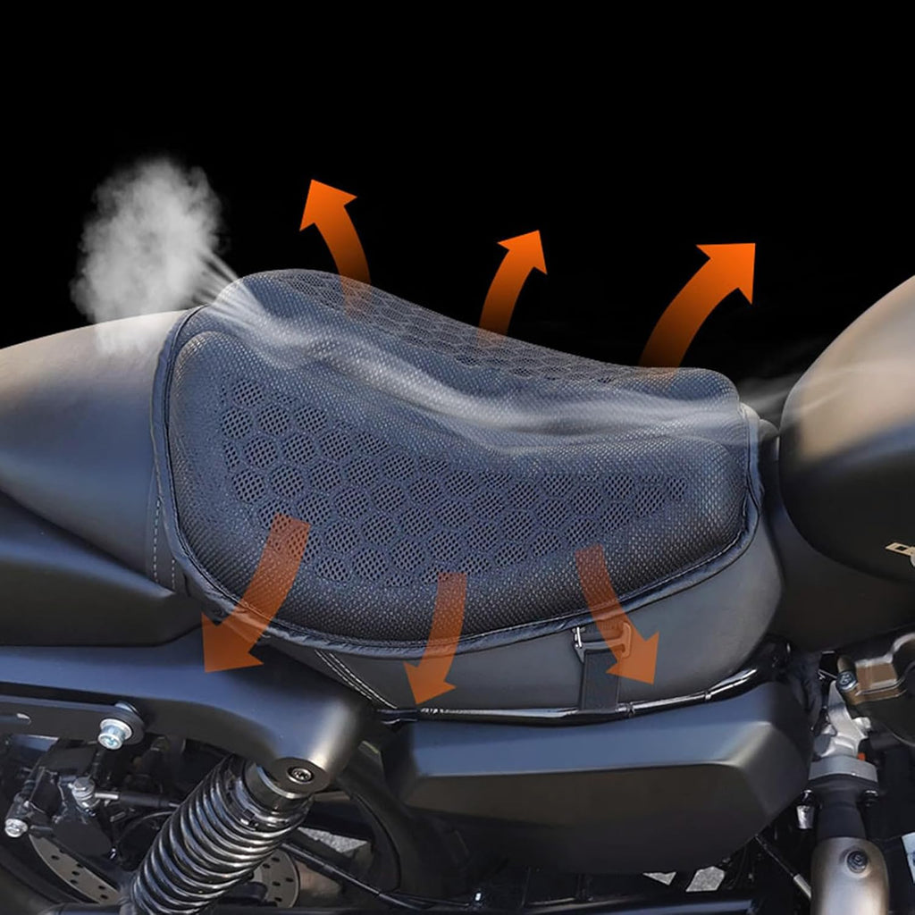 Motorcycle Gel Seat Cushion for Honda NT 1100 /NT1100/ NT1100 DCT/ NT1100 MT Foldable 3D-Honeycomb Structure Shock Absorption & Breathable