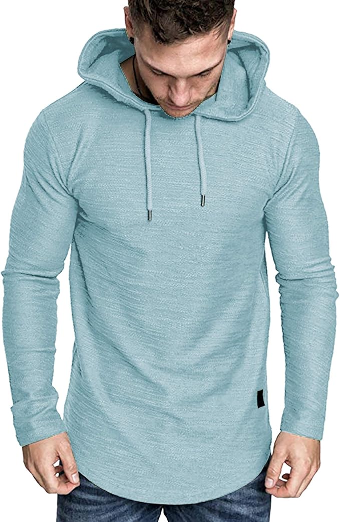 Lexiart Mens Fashion Athletic Hoodies Sport Sweatshirt Solid Color Fleece - Image 3