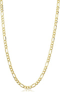 solid 14k yellow gold filled figaro link chain, main product view