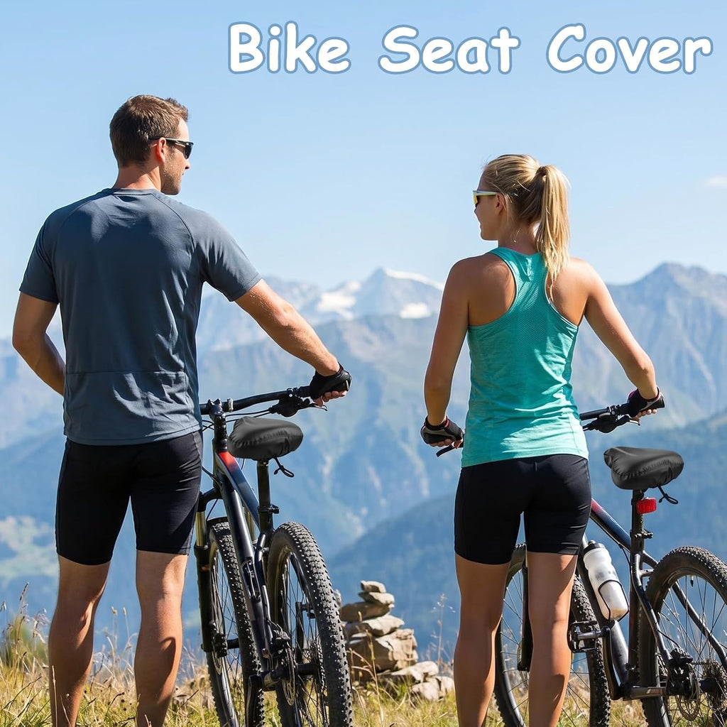 2 Pack Bike Seat Cover, Bicycle Saddle Cover | Heavy Duty Rain Covers for Indoor and Outdoor Cycling, Bicycle Seat Cover, Sun Dust Snow Protection