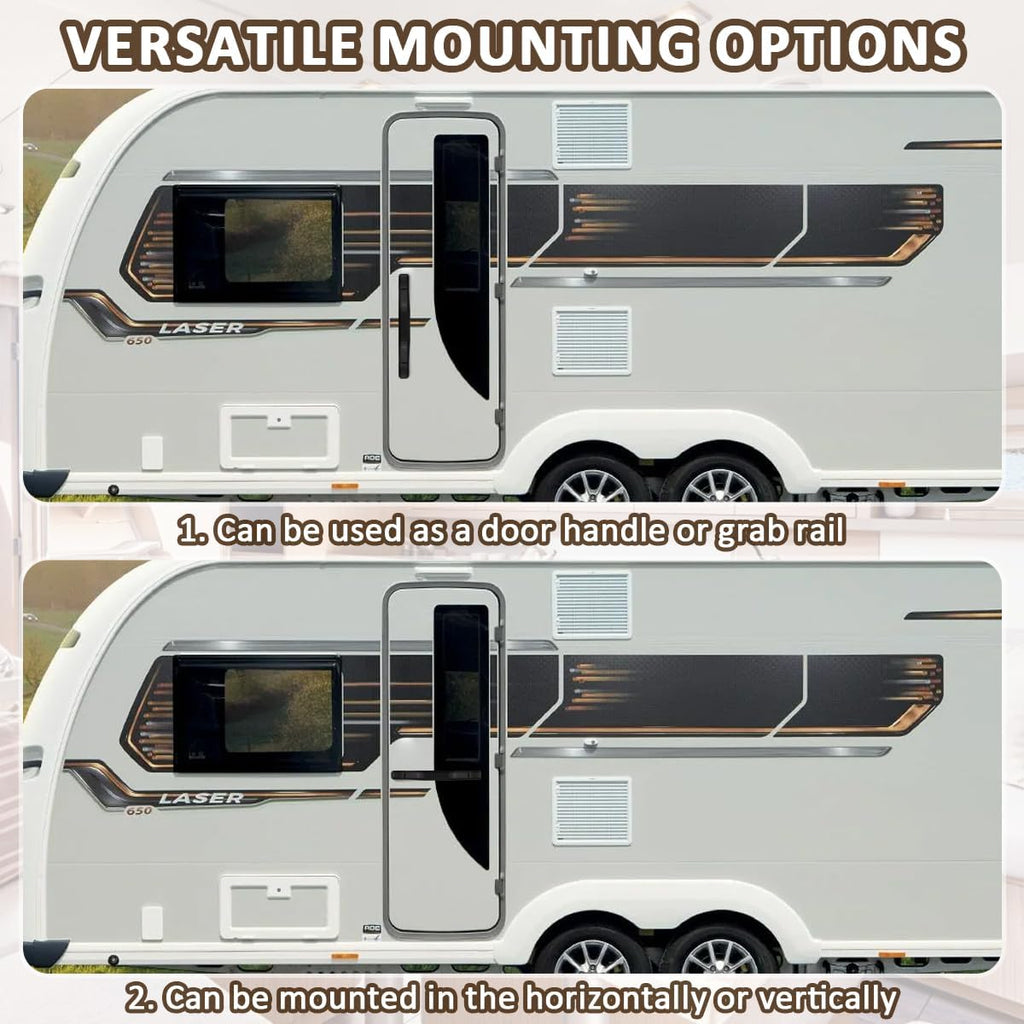 2Pcs RV Pull Handles White Plastic with Screws for Trailer Door Grab | 11 inch Door Handles, Door Inside Outside Use, Trailer, Motorhome, Trucks, Boat, All Weather