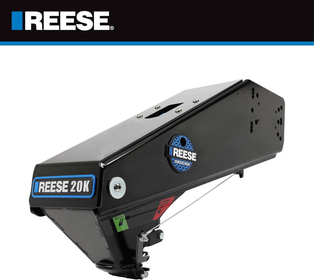 Reese 94920 Goose Box 5th Wheel Pin Box, Air Ride 20,000 lbs. Capacity, Fits Lippert (1621, 1716, 0719, Rhino), Fabex PB 600 Series