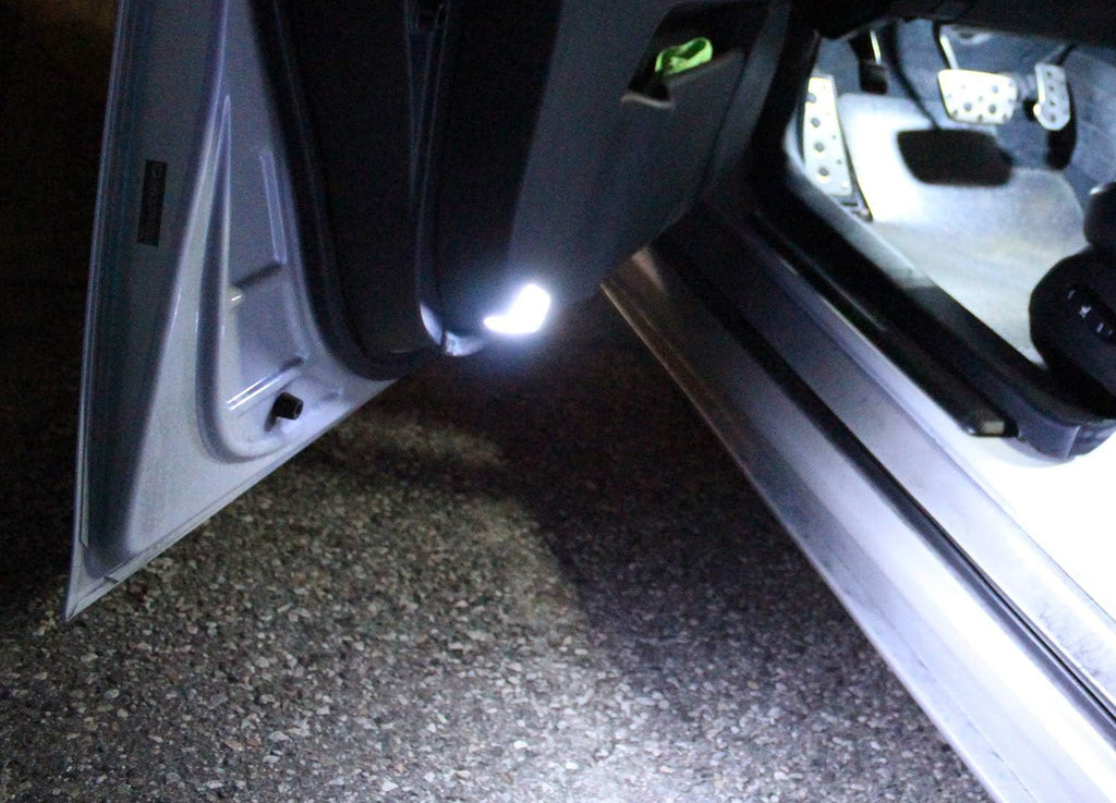 iJDMTOY Full LED Side Door Courtesy Light Assy Compatible With Lexus IS ES GS LS RX GX LX; Compatible With Toyota Avalon Sienna Venza Camry Prius 4Runner, Powered by 18-SMD Xenon White LED