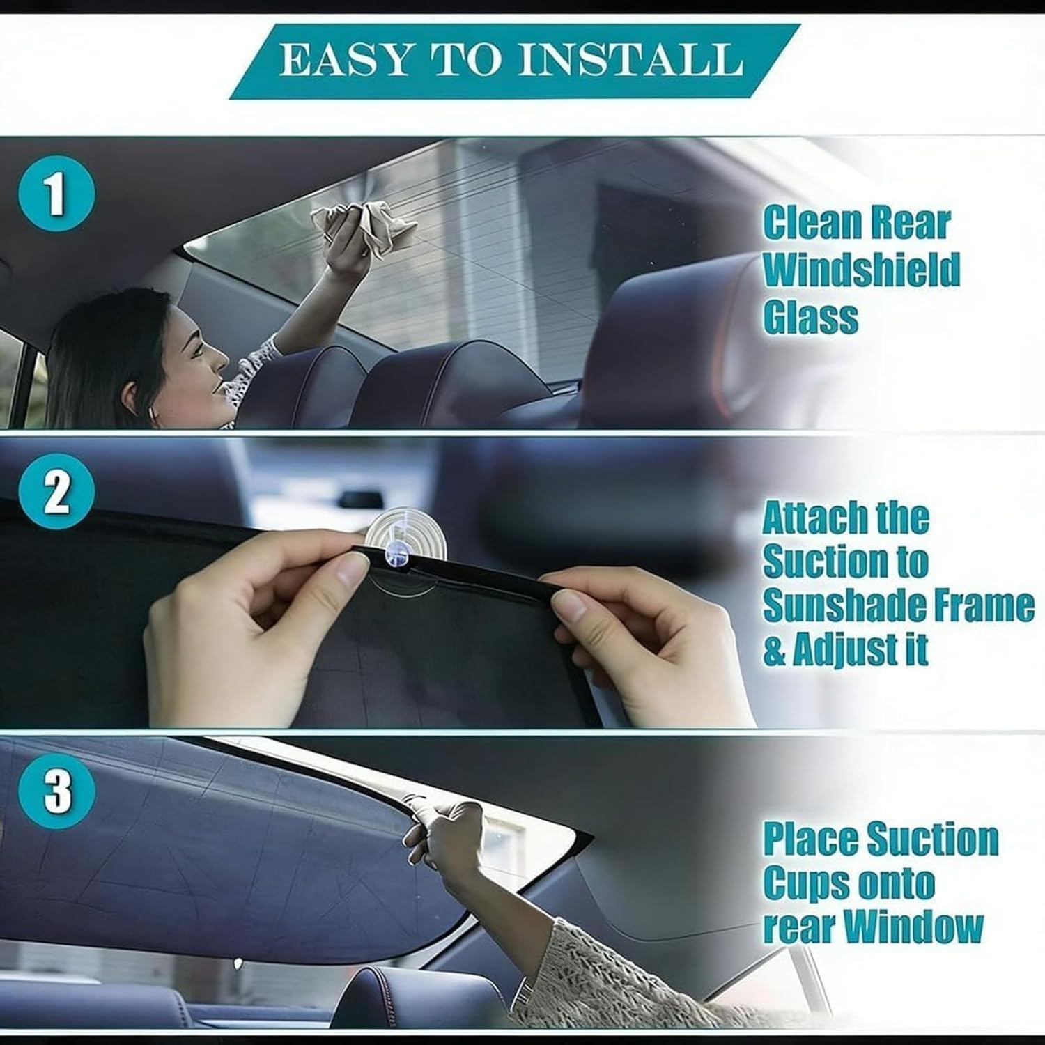 Car Side Window Sun Shade for Acura RDX 2019-2026, Side Sunshade Mesh Breathable Vehicle with Suction Cups for UV and Heat Blocking,5pcs Mixed Set B