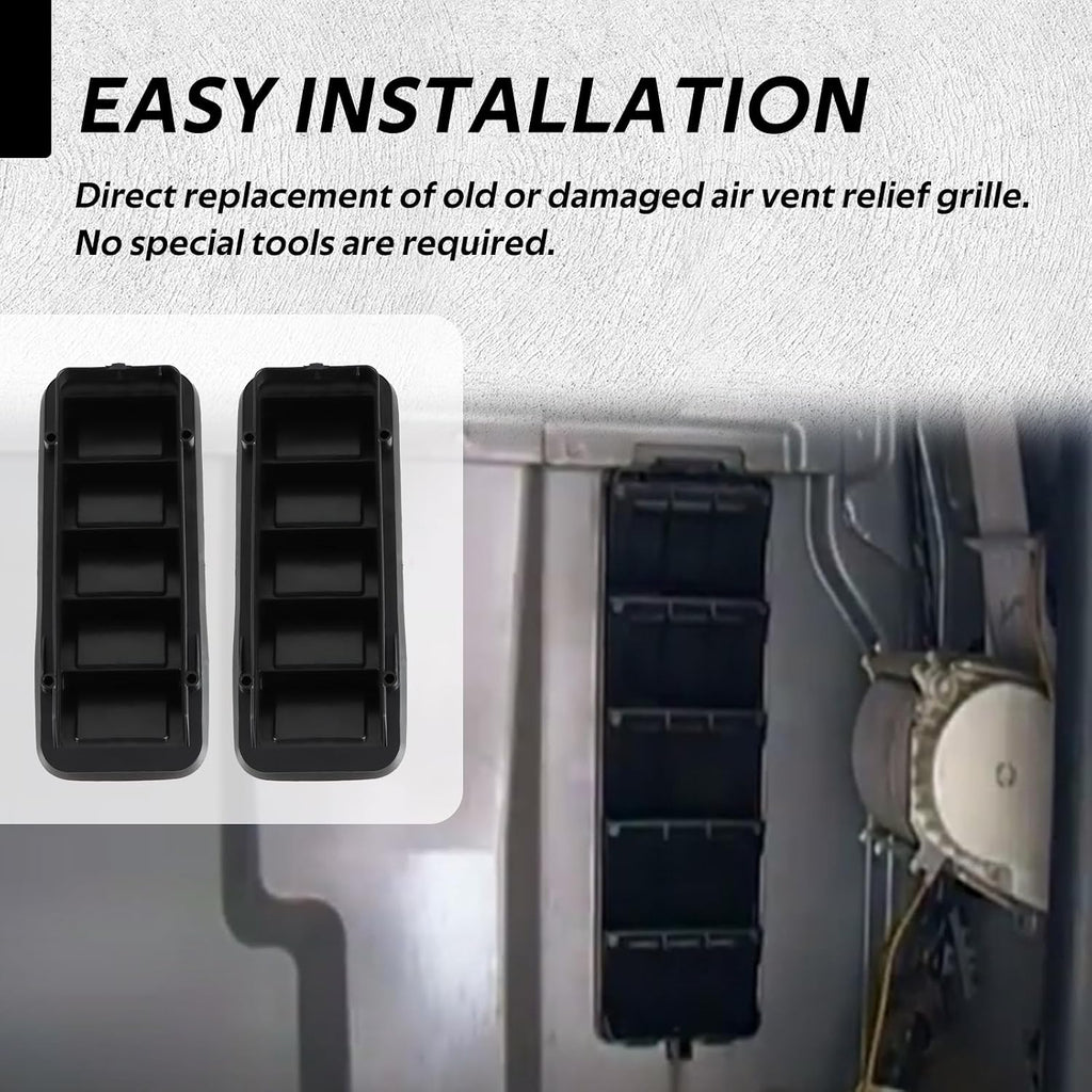 2PCS Upgraded Back Panel Air Vent Relief Grille, Cabin Pressure Air Vent Relief Valve Panel Grille Compatible with Colorado Silverado 1500 2500 3500 Sierra 1500 2500 3500 Replace#: 13596856