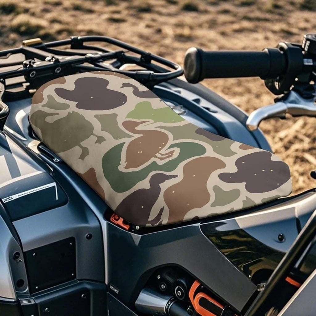 Camouflage Duck ATV Seat Cover Waterproof Soft 4-Wheeler Seat Cushion Covers Breathable Compatible with Most ATV for Sportsman, Rancher, Foreman, Scrambler