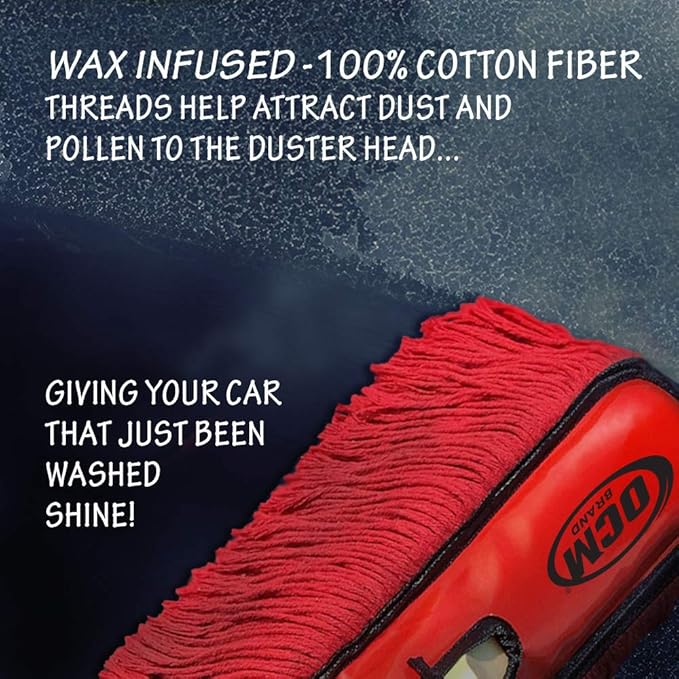 Classic Car Duster with Solid Wood Handle Includes Storage Case - Image 3