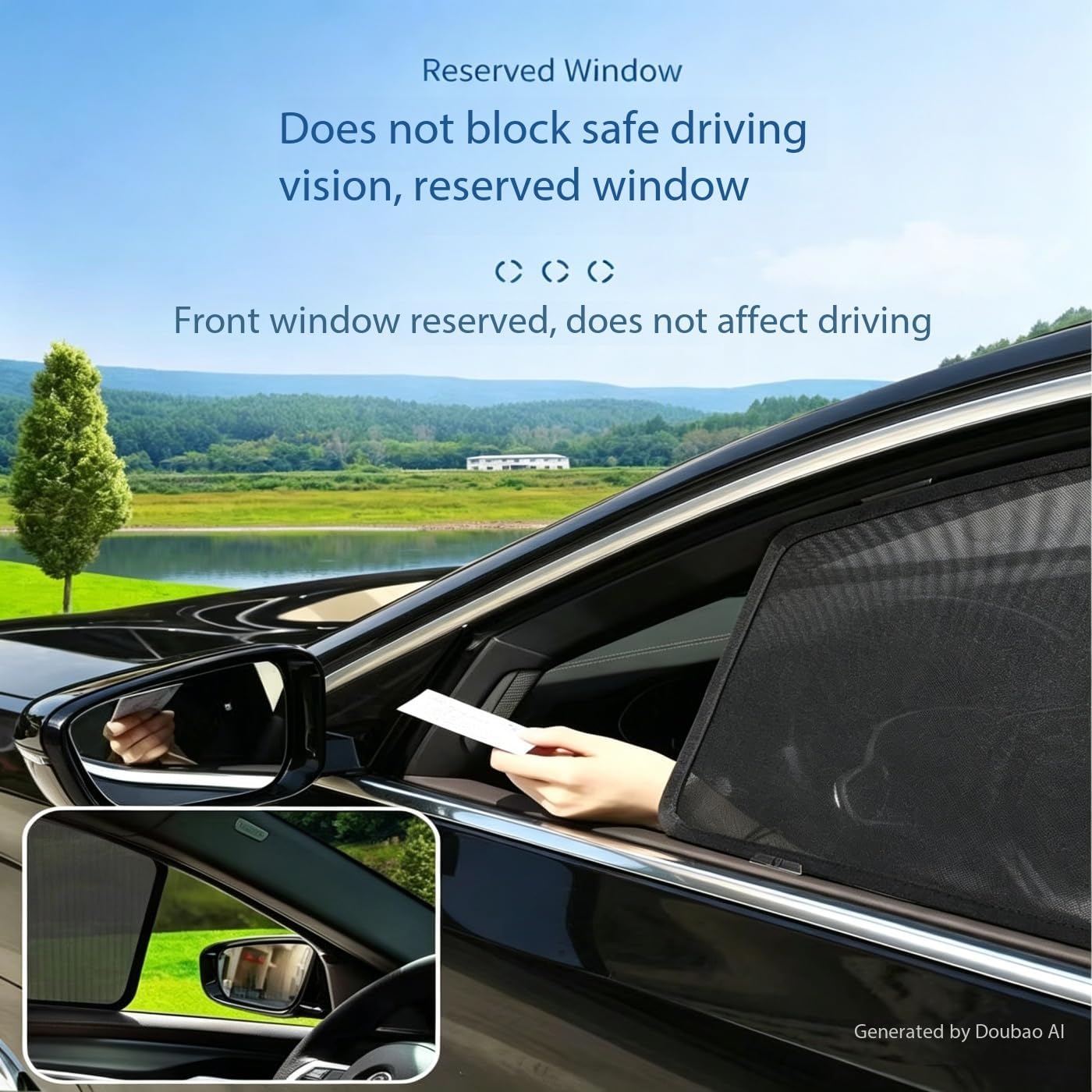 Custom Fit Magnetic Mesh Inside Sun Shade for Mercedes-Benz GLE 350 W167 2020-2026,Sun Shield Side Window UV Sun Seat Protection Protect Car Interior/Privacy Easy Install Remove