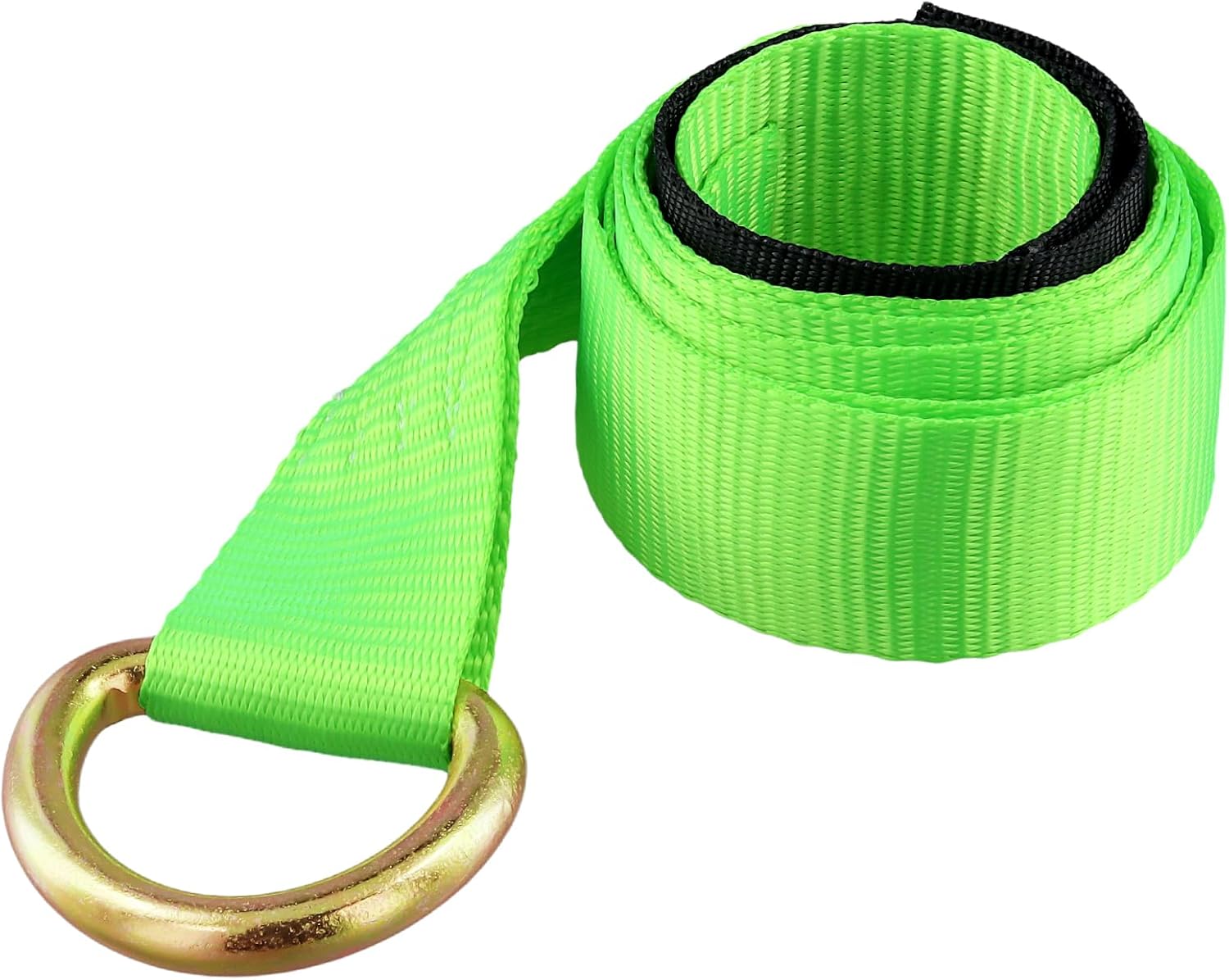 JOIKIT 4 Pack 2 Inch x 8.2 Ft Lasso Tow Strap with D Ring Auto Tie Down for Wheel Lift, Wrecker, Rollback, Tow Truck, Green