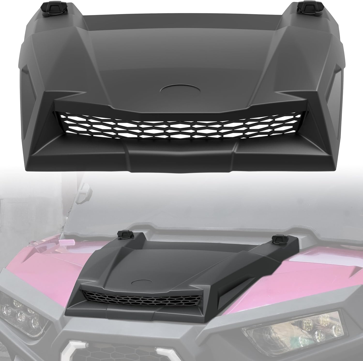 SAUTVS Turbo Hood for Polaris RZR XP 1000/ RZR 900 2014-2020 | Black PP Turbo Hood Scoop Air Intake Kit for Polaris RZR XP 900 1000 S Turbo 2014-2020 (Replace #2881467), Quick Installation