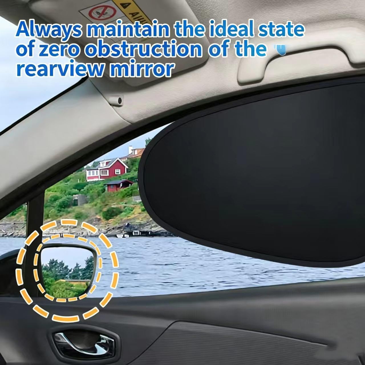 2Pcs Car Window Shades for Side Window Static Cling Sunshine Blocker | Visor Sunshade Extender Passenger/Driver Sun Shade Automotive Protection adsorption Anti-UV Curtain Universal (2Front)