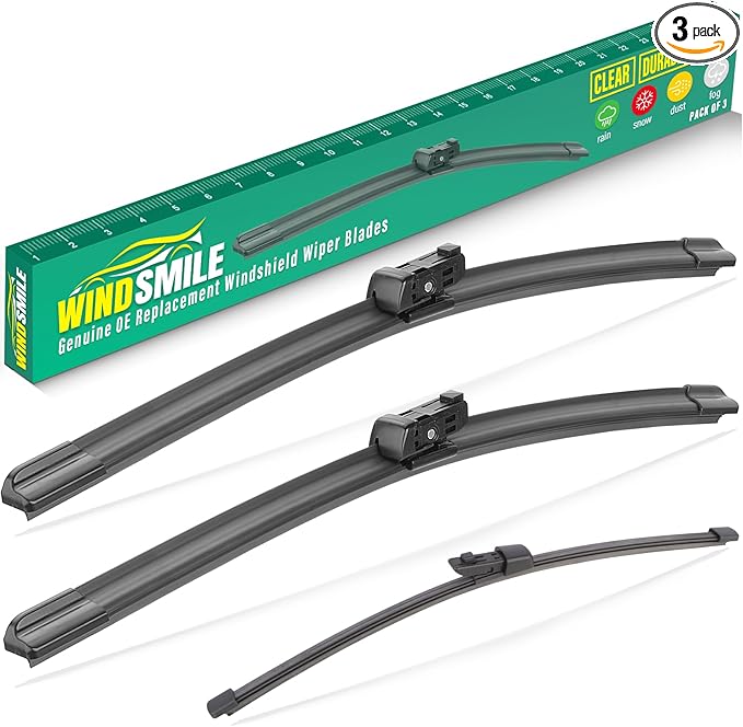 25" 22" 15" Windshield Wiper Blades Replacement by WINDSMILE