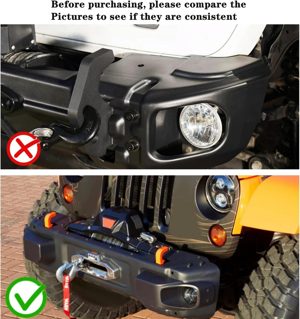 JWWY Bumper Tow Hook Covers Tow Trailer Hitch Receiver Cover Towing Hitch Rubber Sleeve Protector Cover Trim Fit for 2007-2026+Jeep Wrangler JL Gladiator JT 4XE JK Exterior Accessories 2pcs Red