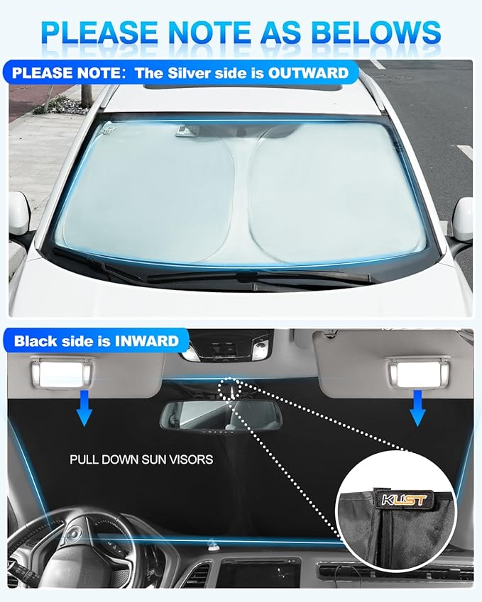 KUST Windshield Sun Shade for Mitsubishi Outlander 2022-2024 2025 2026 Window - Image 3
