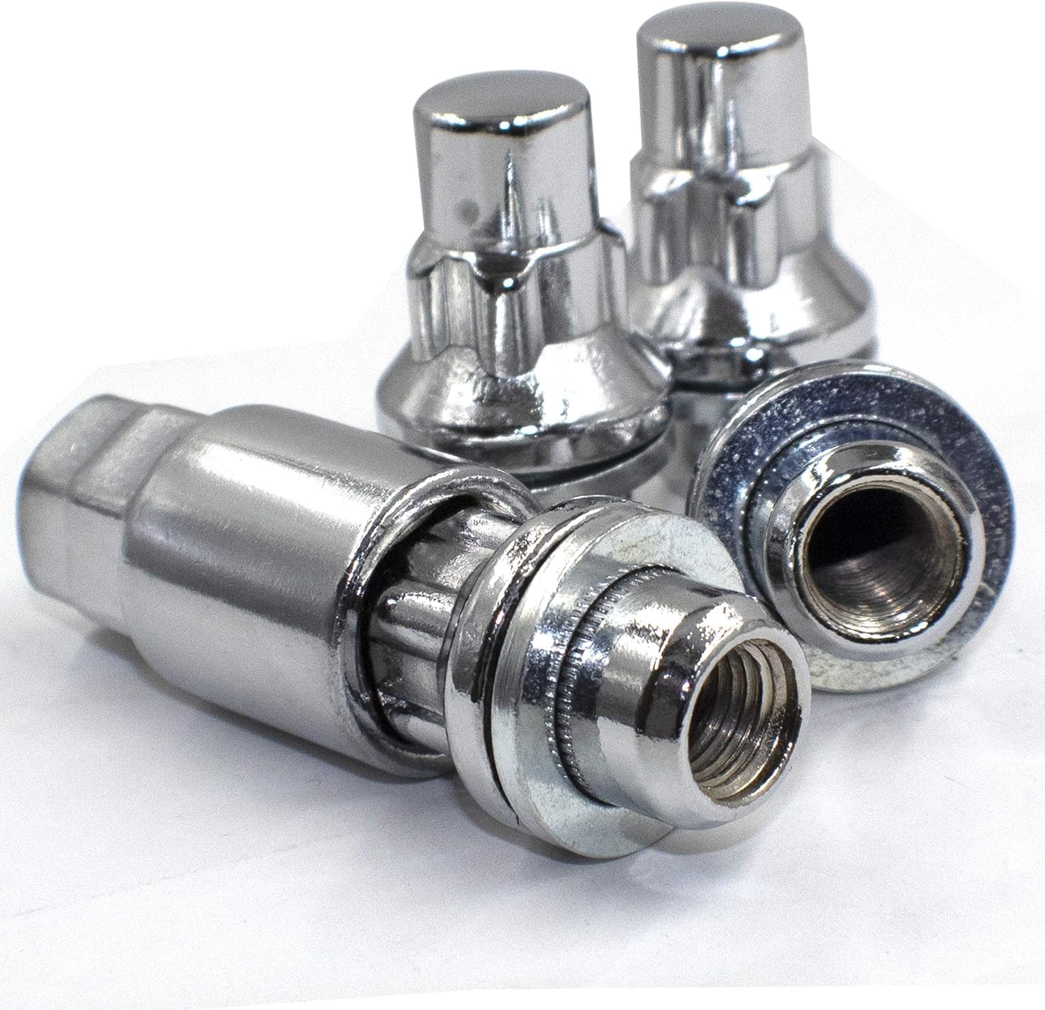Wheel Accessories Parts Set of 4 12x1.5 Wheel Locking Lug Nuts OEM Factory Mag Washer Style Chrome Wheel Locks, OEM Equivalent 27600901 Fit Lexus, Toyota 4Runner, Sequoia, Tacoma, Tundra