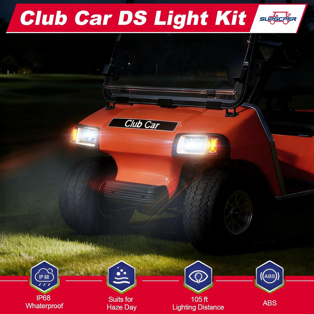 golf cart led light kit for club car shown in use