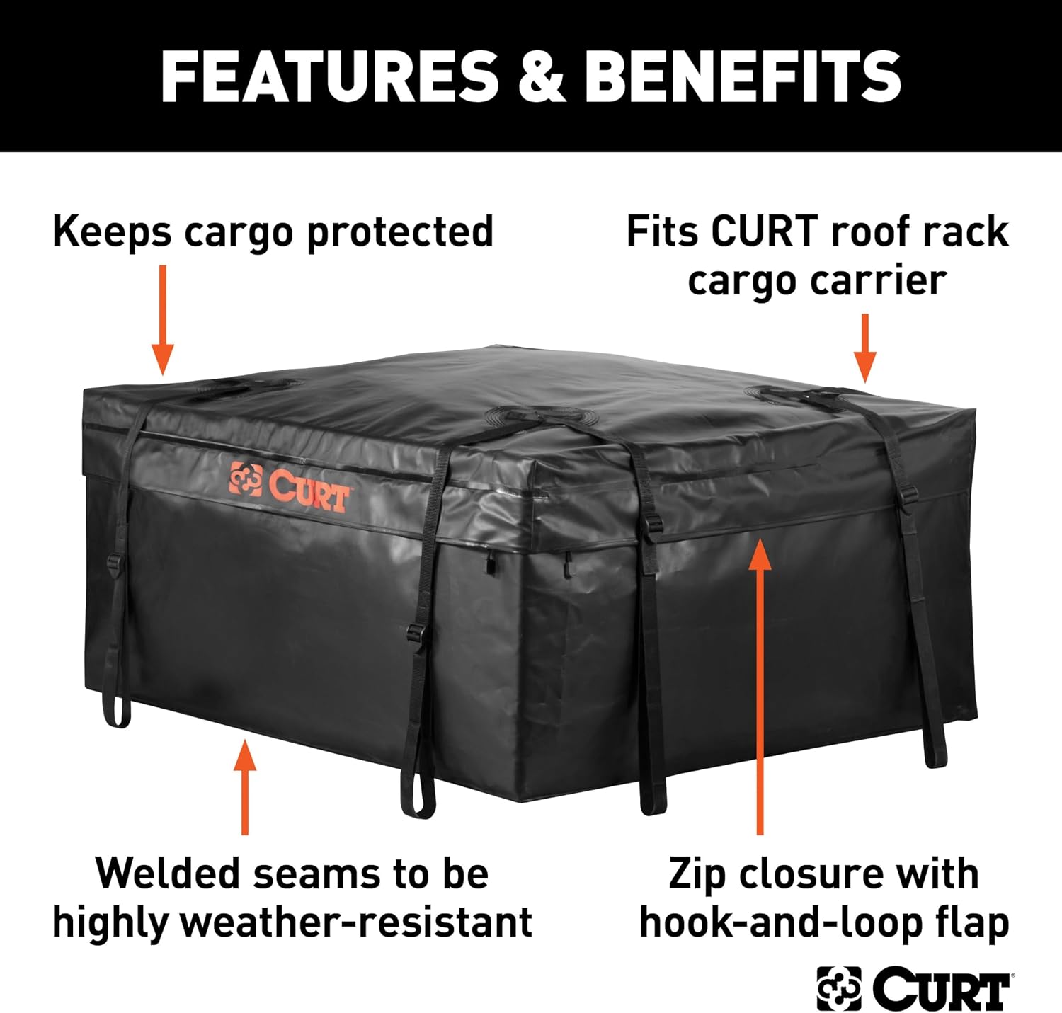 Curt 18220 Waterproof Rooftop Carrier Cargo Bag