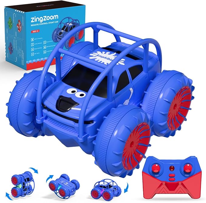 Remote Control Car, Fast Direct Charging RC Cars Amphibious 360° Rotating LED by ZingZoomRemoteControlCar