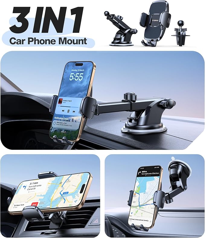 TORRAS 2025【Strongest Suction & Military-Grade】 Phone Holders
