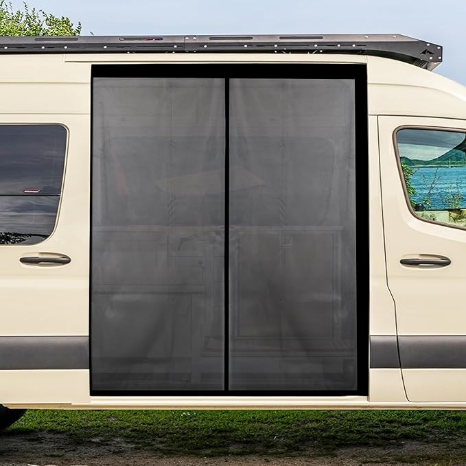 71''H x 59''W Van Bug Screen Side Door Sliding Door Window Co...