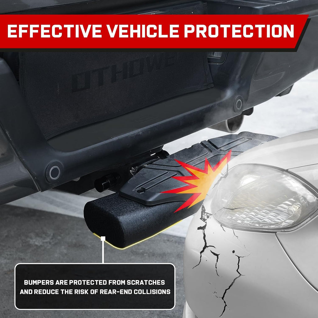 Trailer Hitch Step for 2" Hitch Receiver Universal Fit for Trucks SUV Car Van, Carbon Steel with Dual-Stage Black Powder Anti-Slip Tow Hitch Step
