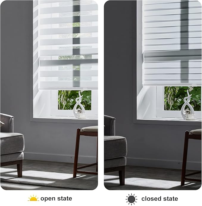 Persilux Zebra Blinds for Windows, Cordless Roller Shades Window Treatments - Image 5