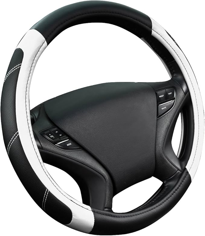 CAR PASS Line Rider Microfiber Leather Sporty Steering Wheel Cover Universal - Image 7