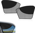 Car Window Sun Shades 2 Pack, Magnetic Double Layer Side Window Covers, Half Blackout & Half See-Through Design, UV Ray Heat Glare Blocker, Car Window Curtains for Driver Passenger, Universal Fit