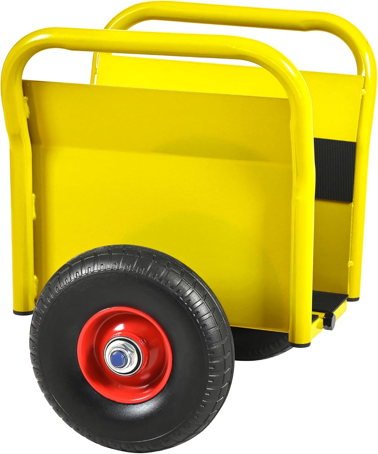 Heavy Duty Panel Dolly, Slab Dolly, Two Nice Handles, 10" Solid Rubber Tires, Super Weight 1000 LBS, All-Terrain Movement for Heavy Drywall Sheet & Door Material (Red) (Yellow)