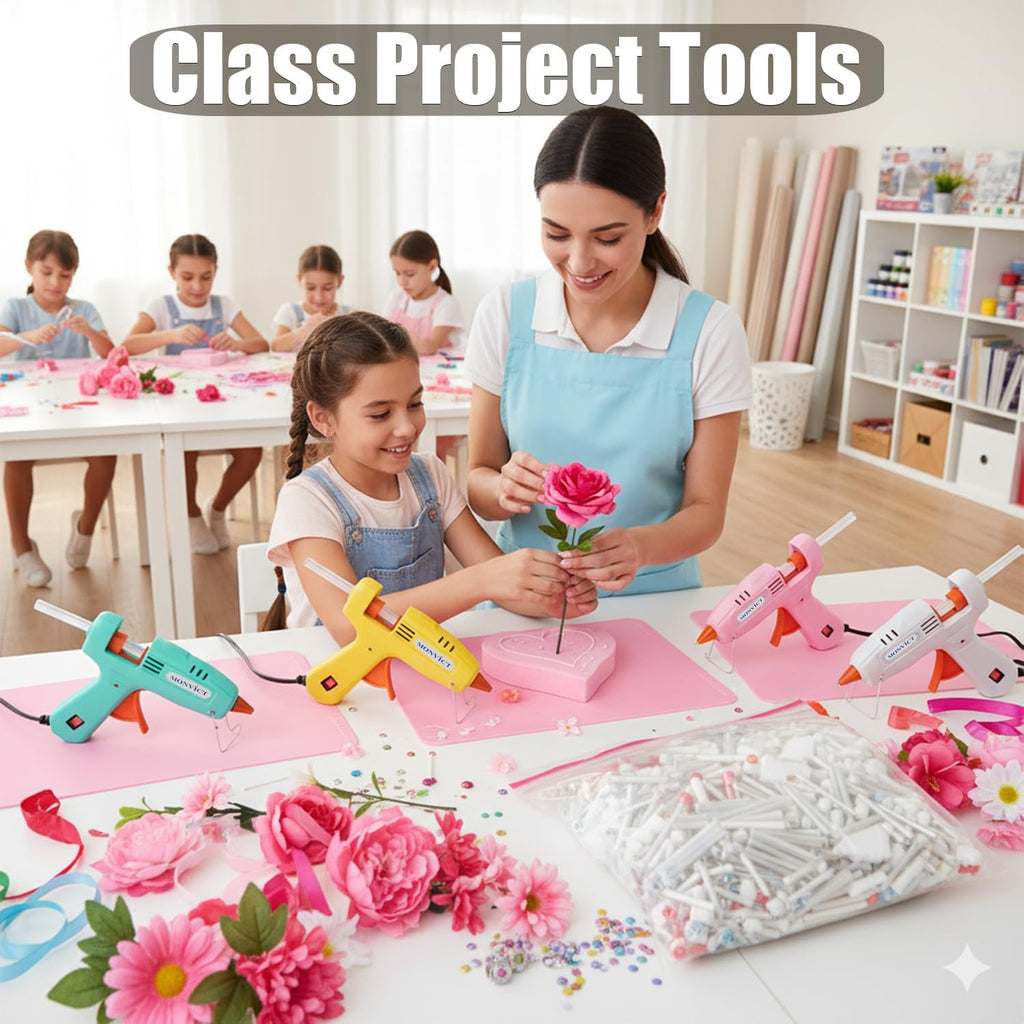 monvict 8 pack 30w hot glue gun set, side view