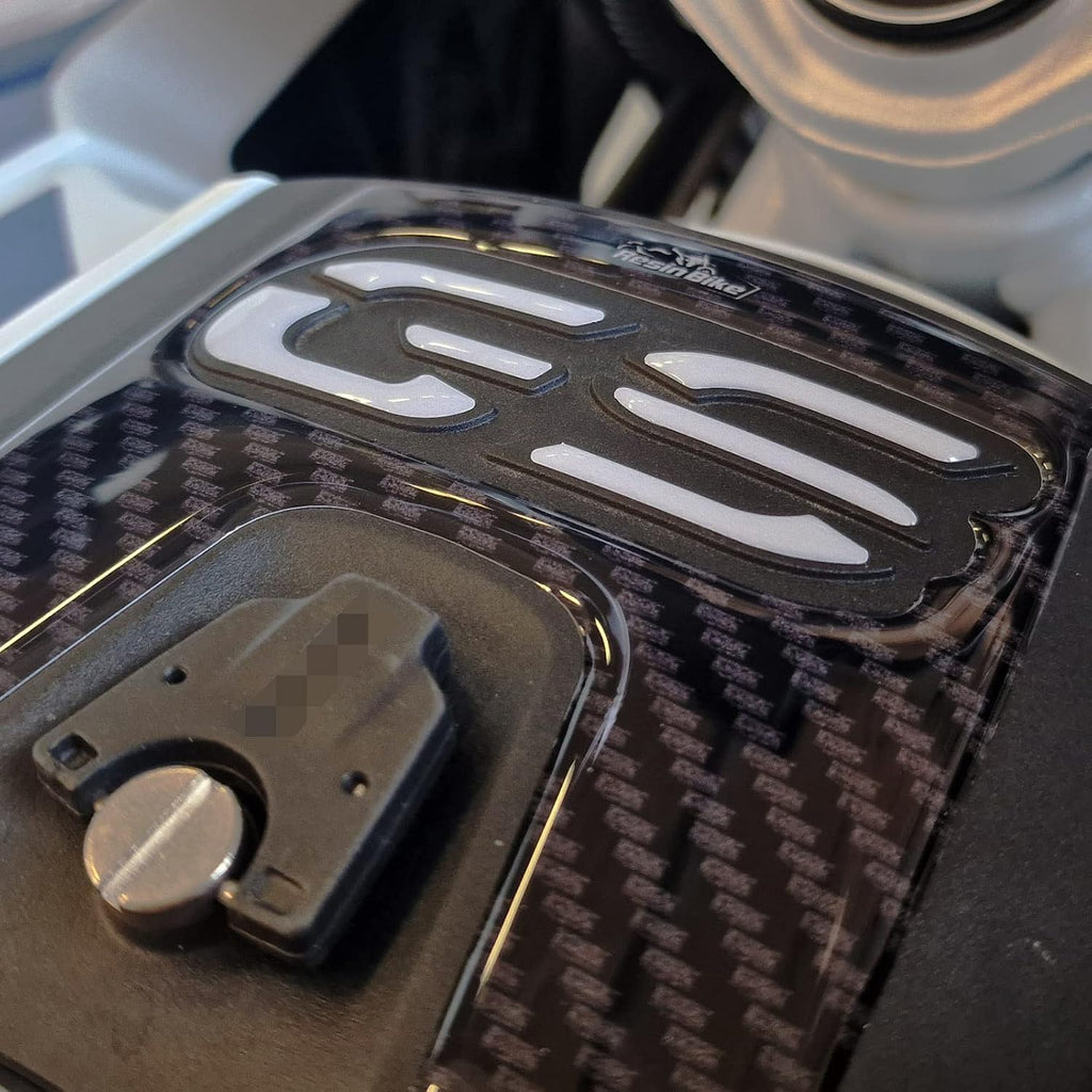 Motorcycle 3D Stickers Compatible with BMW R 1250 GS Adventure 2021-2024. Storage Compartment Protection from Impact and Scratches. Resin Stickers - Made in Italy (Carbon)