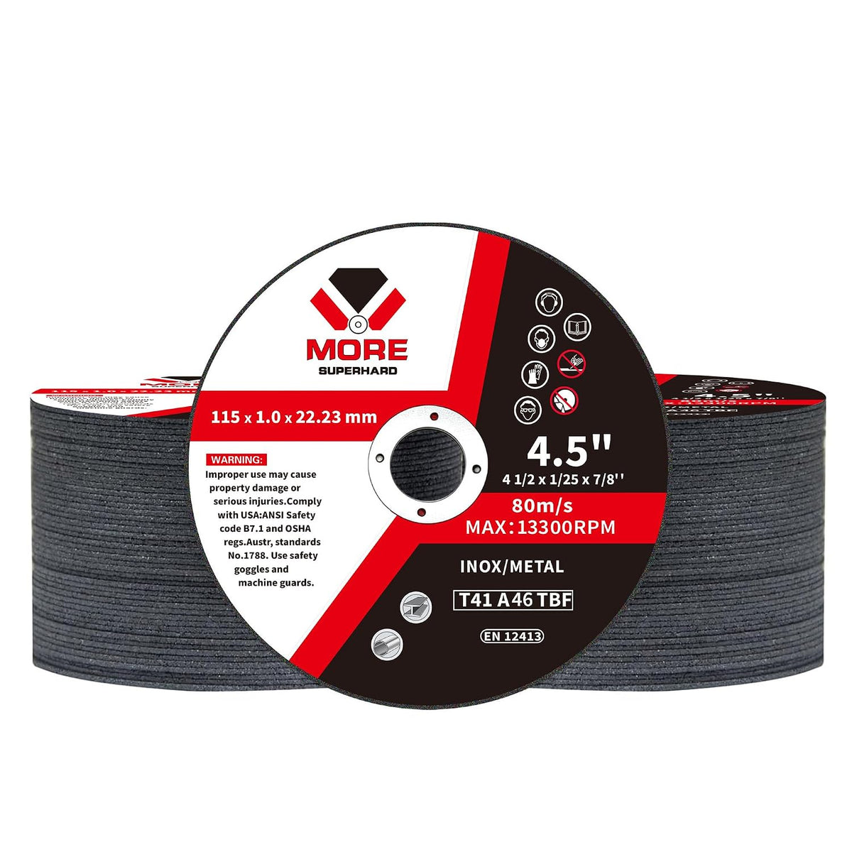 cut off wheels 4-1/2 inch, 100 pack cutting, main product view