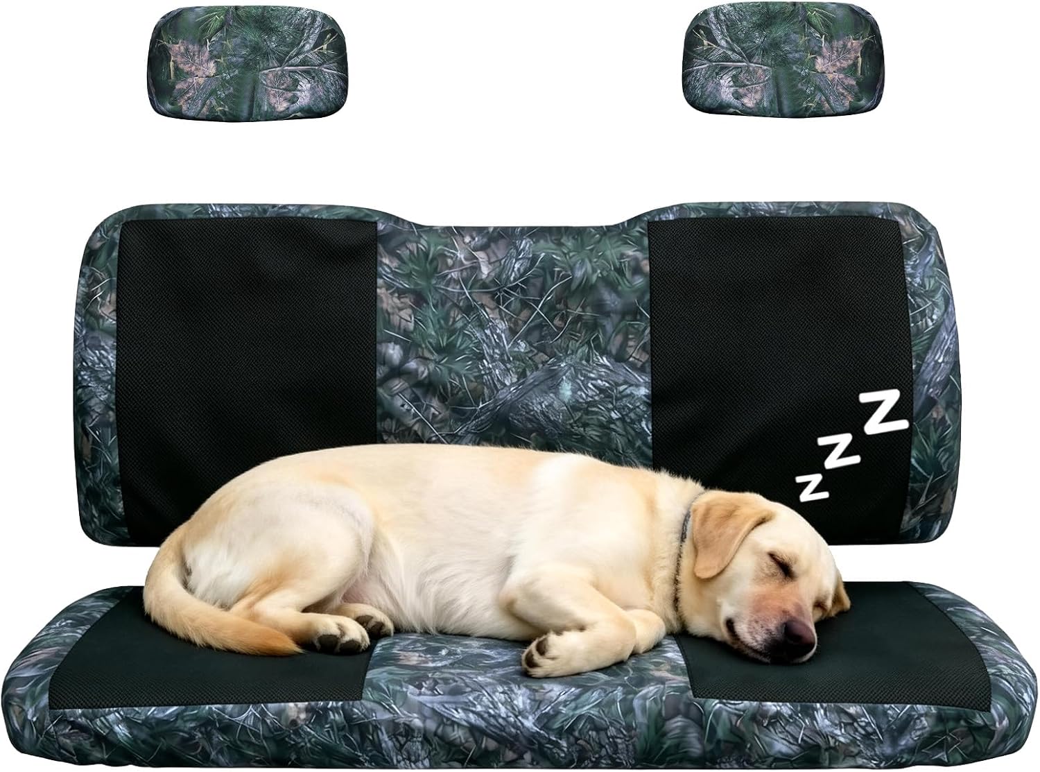 StarknightMT Camo Seat Covers Compatible with 2002-2008 Polaris Ranger 500 700 800, Full Set Water-Resistant Neoprene UTV Bench Protector Against Pet Scratches and Sun