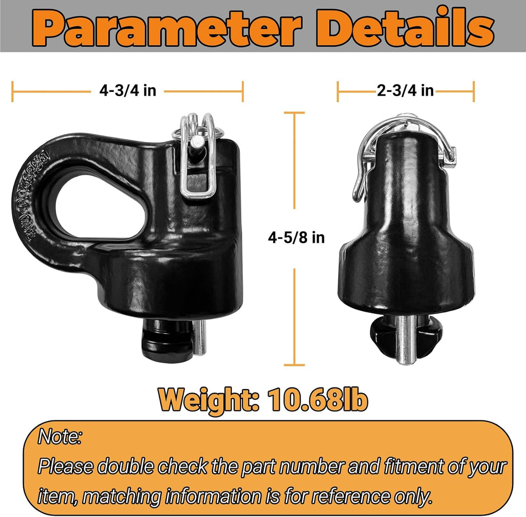 60691 Puck System Gooseneck Hitch Safety Chain Anchors, for 2013-2026 Ford F250 F350 F450, 2016-2026 Chevrolet Silverado, GMC Sierra & 2016-2024 Nissan Titan XD, 38000 lbs GTW, 2 PCS