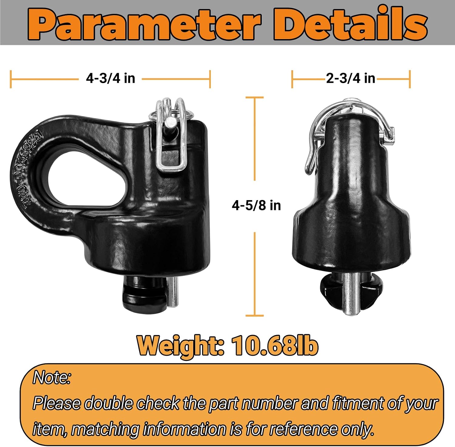 60691 Puck System Gooseneck Hitch Safety Chain Anchors, for 2013-2026 Ford F250 F350 F450, 2016-2026 Chevrolet Silverado, GMC Sierra & 2016-2024 Nissan Titan XD, 38000 lbs GTW, 2 PCS