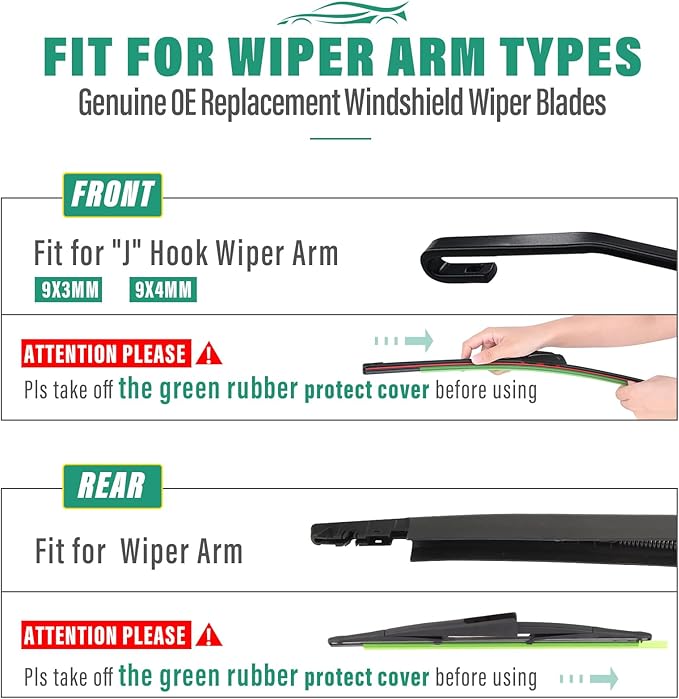 22" 22" 16" Windshield Wiper Blades Replacement - Image 8