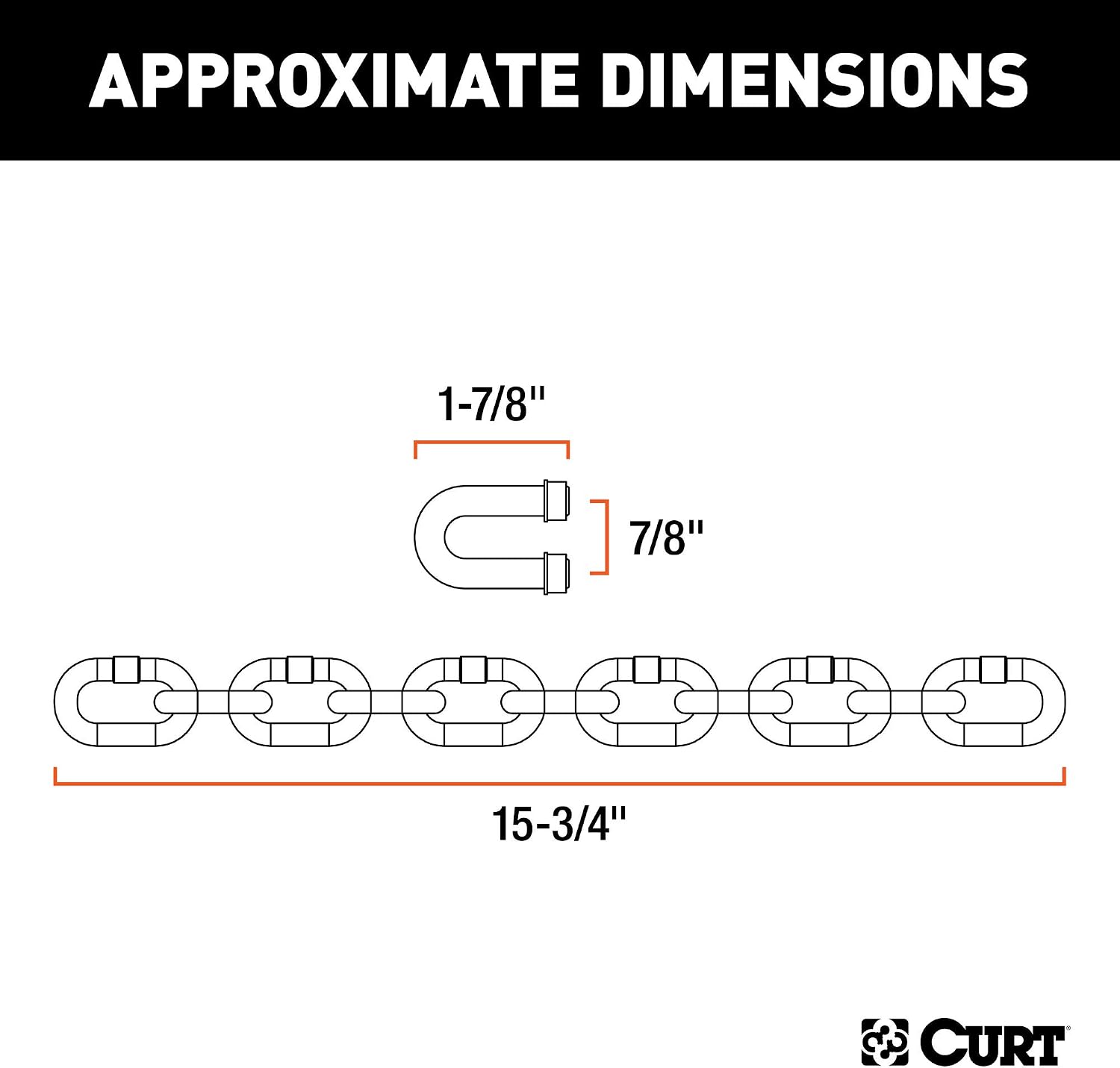 CURT 17111 Replacement Weight Distribution Hitch Chain Kit