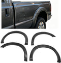 ALMULOO 4Pcs Fender Flares Compatible with 2011-2016 Ford F-250 F-350 Super Duty Wheel Arch Covers Plastic(PP) Textured Black