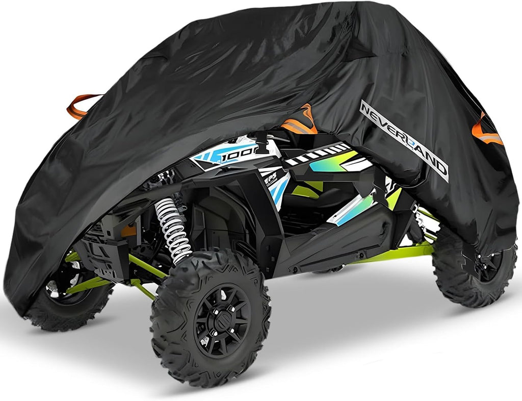 NEVERLAND UTV Cover 2-3 Seater - Heavy Duty Side by Side Cover Waterproof Outdoor Compatible with Polaris Ranger RZR Yamaha Wolverine Can-Am Defender Honda Kawasaki Teryx Textron Off Road Wildcat
