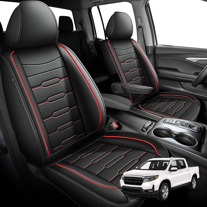 Seat Covers Fit for Honda Ridgeline 2006-2024 2025: Crew Cab 5 Seats Car Seat by AOMSAZTO