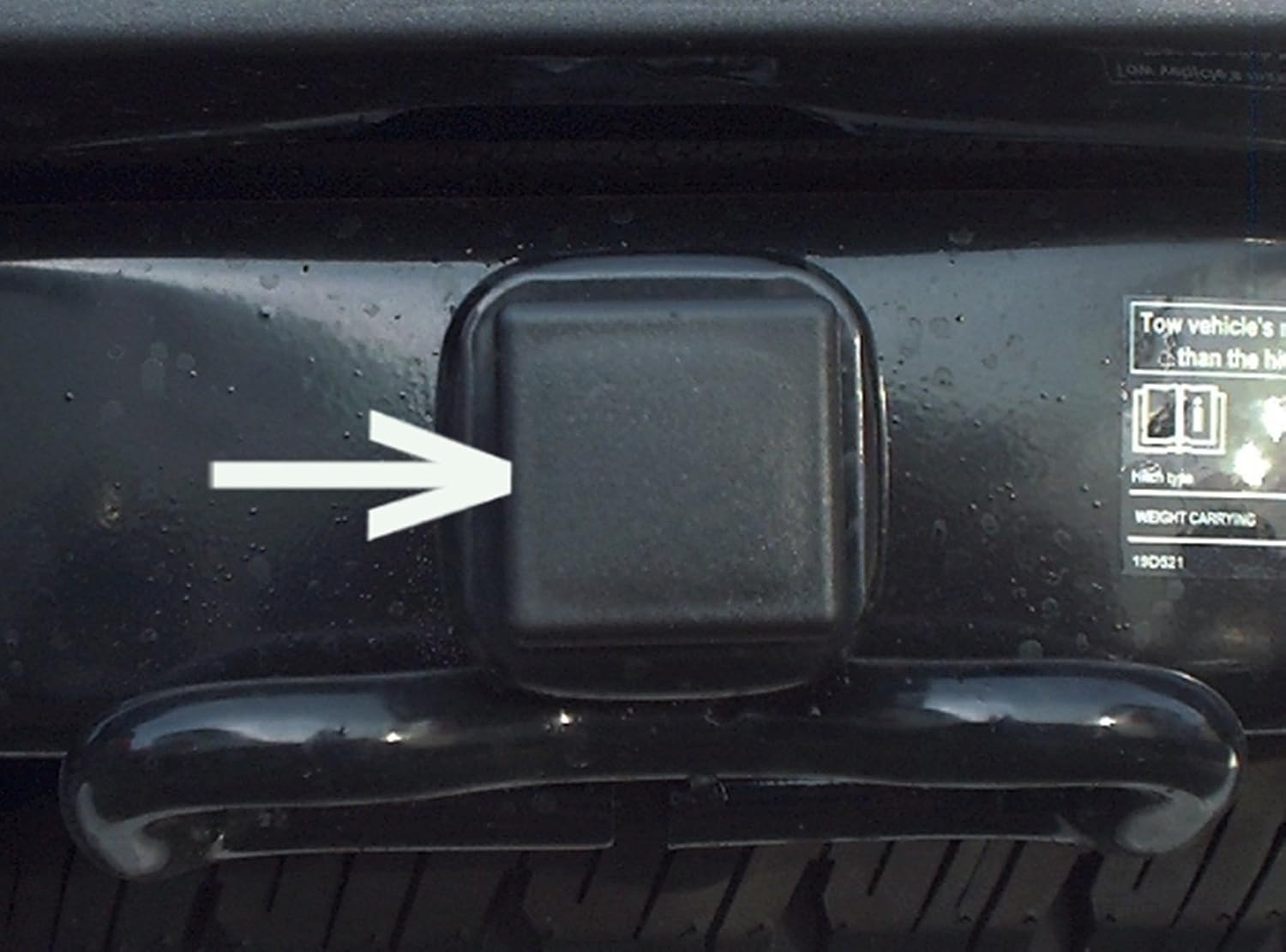 1 1/4 Inch Black Car Wash Proof Trailer Hitch Cover Plug fits Class 1 and Class 2 Receivers