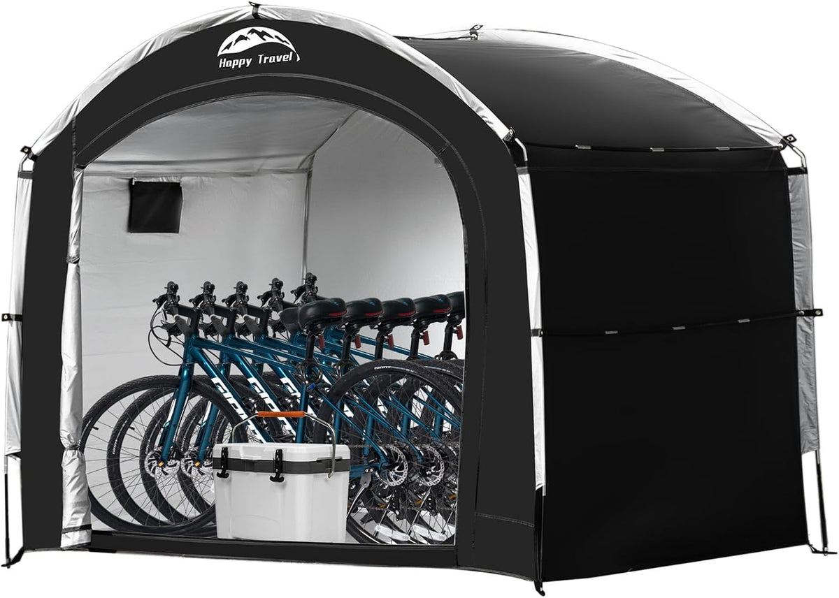 Happy Travel Bike Storage Shed Tent, Outdoor Portable Bicycle Storage Sheds
