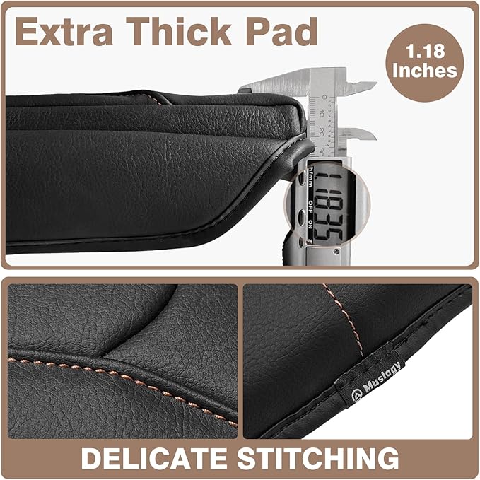 Muslogy Center Console Cover 1-Inch Extra Thick Armrest Pad Compatible - Image 3
